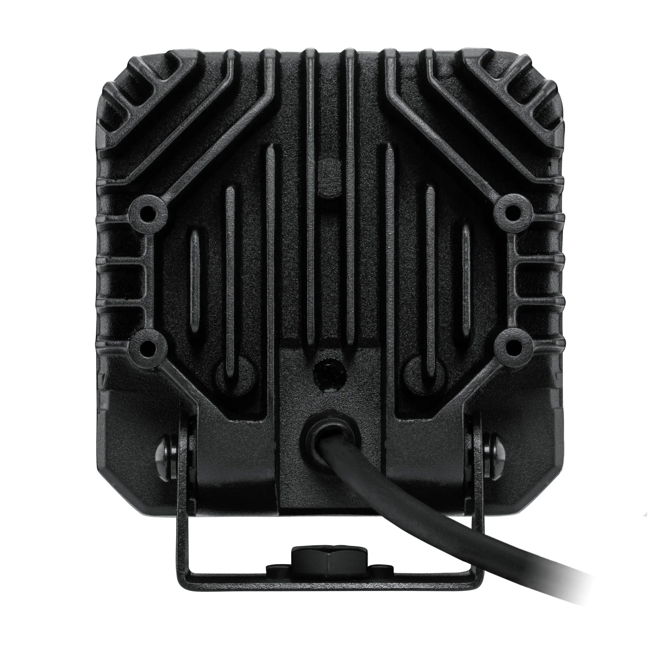 HELLA X-Treme Series LED Driving Lights IP69K auxiliary high-beam rugged aluminum housing, rear view