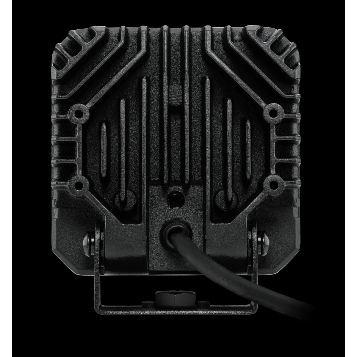 HELLA X-Treme Series LED Driving Lights rear view, rugged aluminum housing, IP69K, off-road auxiliary high-beam.