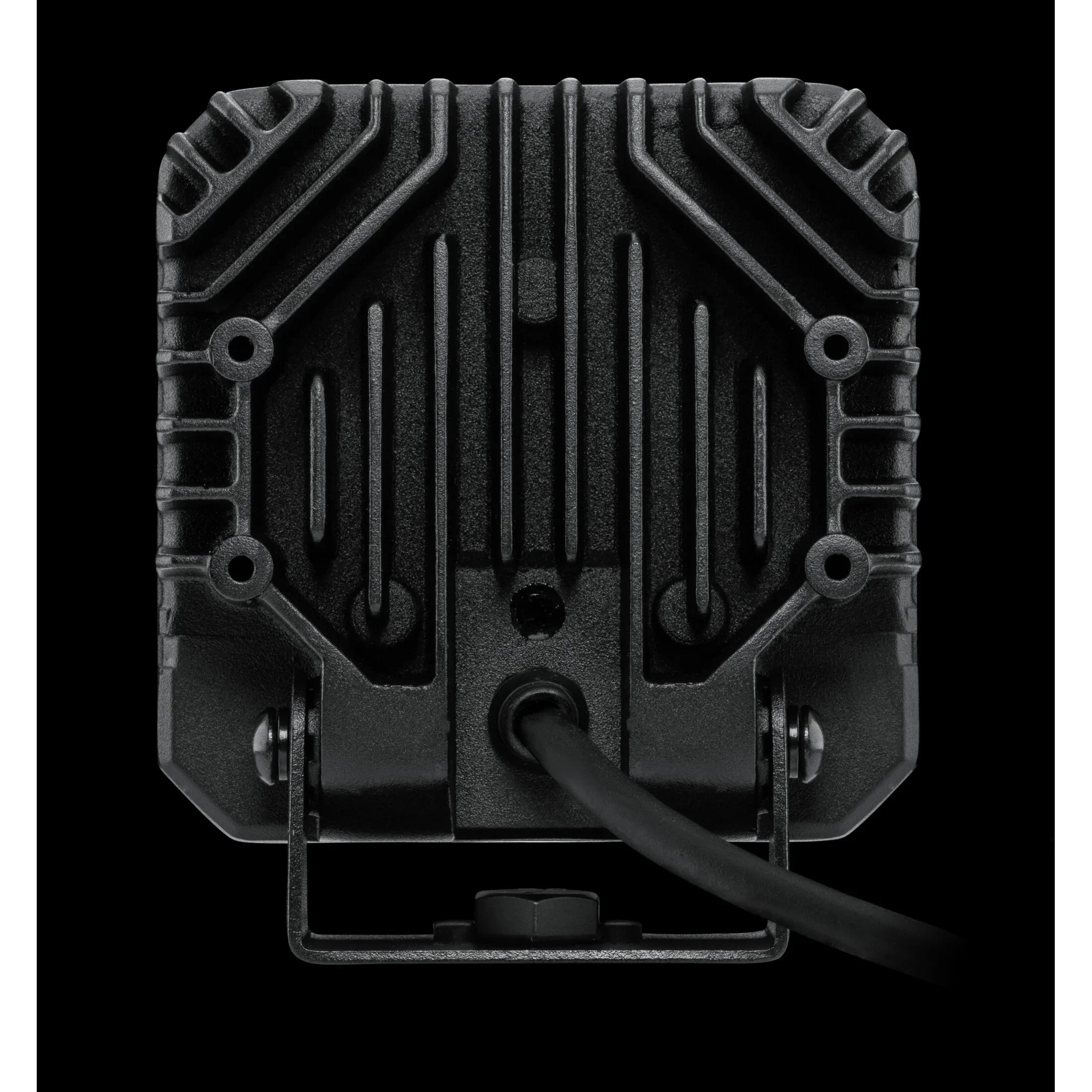 HELLA X-Treme Series LED Driving Lights rear view, rugged aluminum housing, IP69K, off-road auxiliary high-beam.