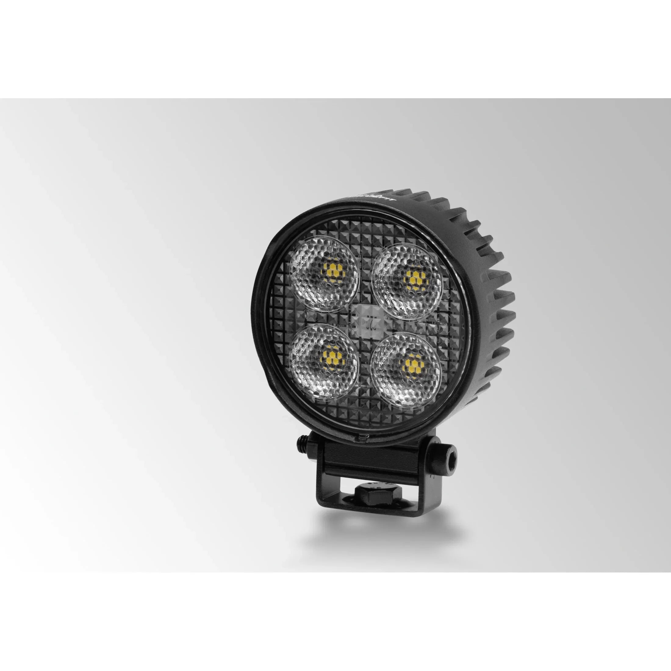 HELLA X-Treme Series LED Driving Lights in White mode with X-shape position light, rugged aluminum housing, IP69K auxiliary high-beam for off-road