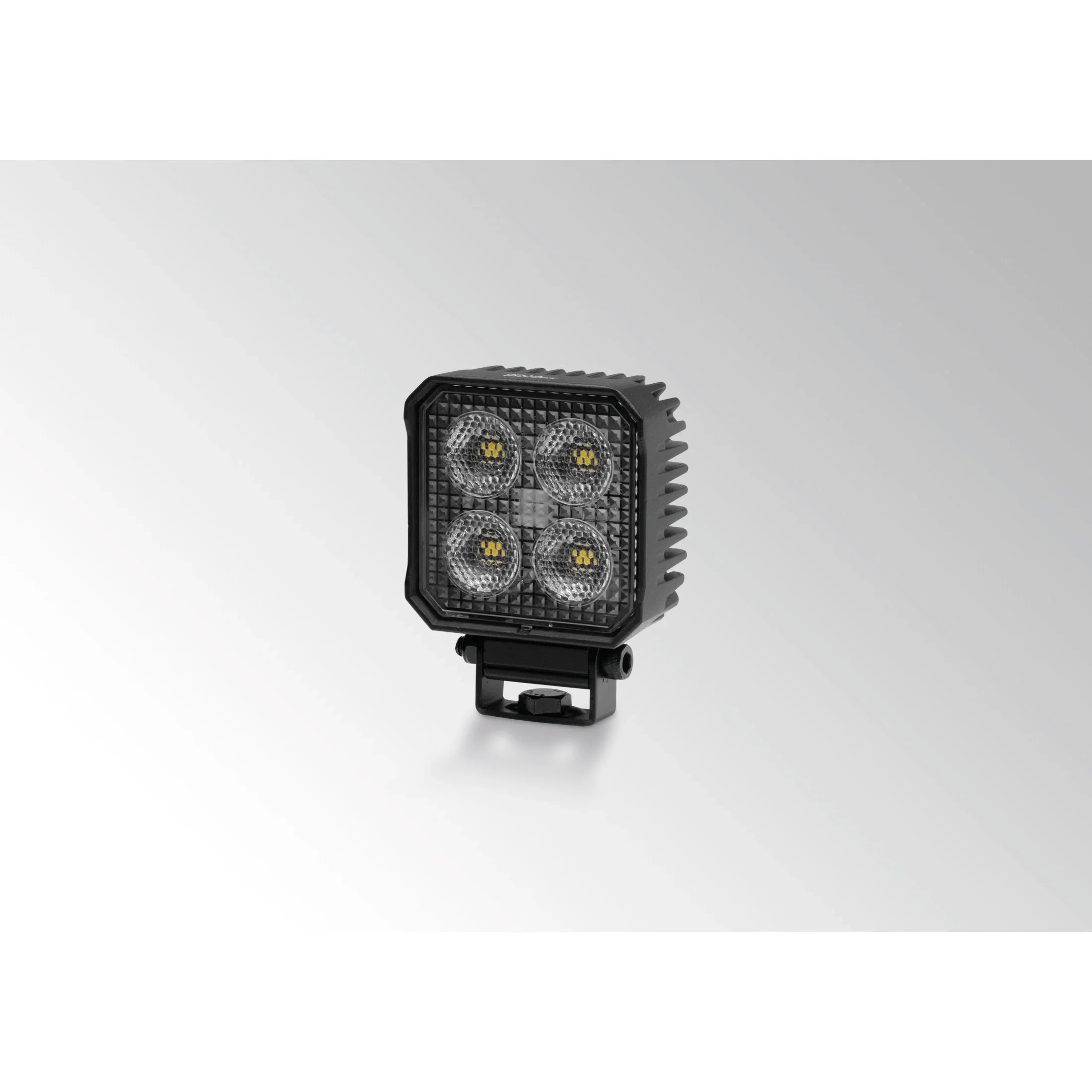 HELLA X-Treme Series LED Driving Lights in white mode, rugged aluminum housing, IP69K, X-shape position light, auxiliary high-beam, off-road.